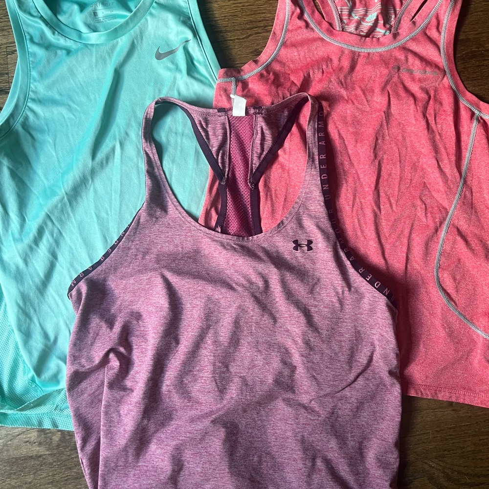 Nike, Brooks, and Under Armour Women's Running Tops - BUNDLE